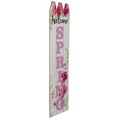 Northlight 40" Welcome Spring Floral Outdoor Porch Board Sign Decoration