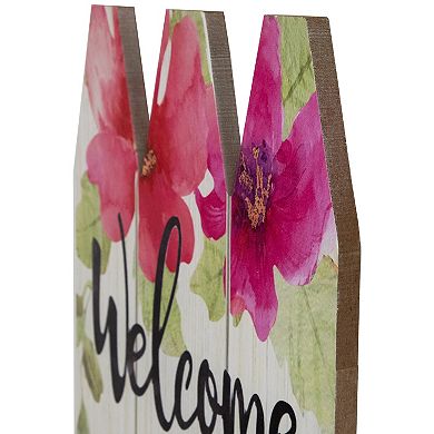 Northlight 40" Welcome Spring Floral Outdoor Porch Board Sign Decoration