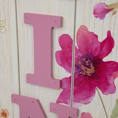 Northlight 40" Welcome Spring Floral Outdoor Porch Board Sign Decoration