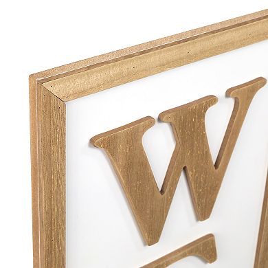 Northlight 40" Welcome Wooden Framed Outdoor Porch Sign