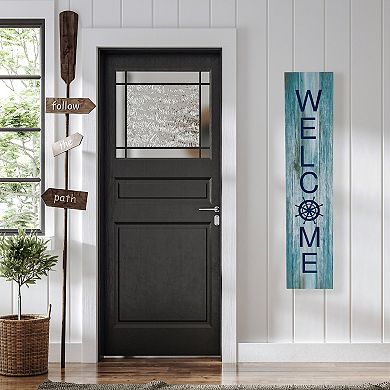 Northlight 35.75" Weathered Coastal "Welcome" Porch Board Sign Decoration