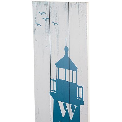 Northlight 35.75" Weathered Lighthouse "Welcome" Porch Board Sign Decoration