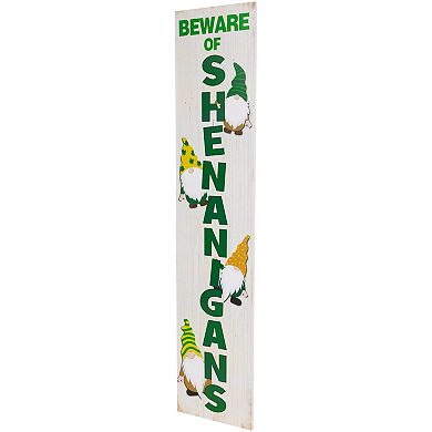Northlight 36" Beware of Shenanigans St. Patrick's Day Porch Board Sign Decoration