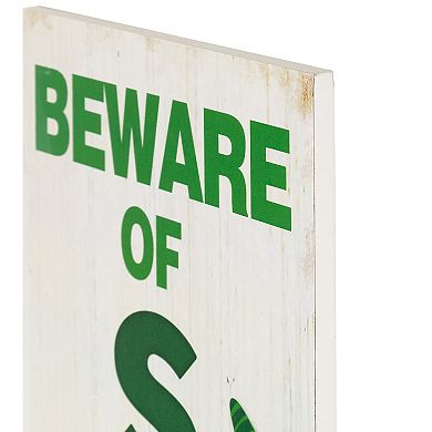 Northlight 36" Beware of Shenanigans St. Patrick's Day Porch Board Sign Decoration