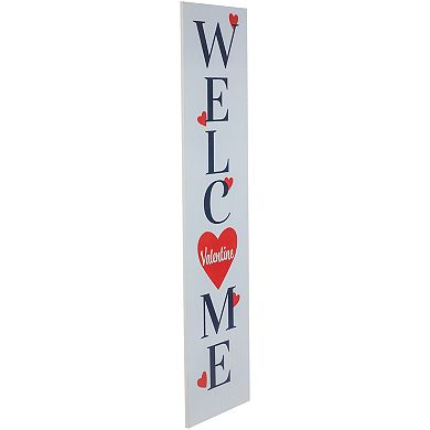 Northlight 38" Welcome Valentine's Day Wooden Porch Board Sign Decoration
