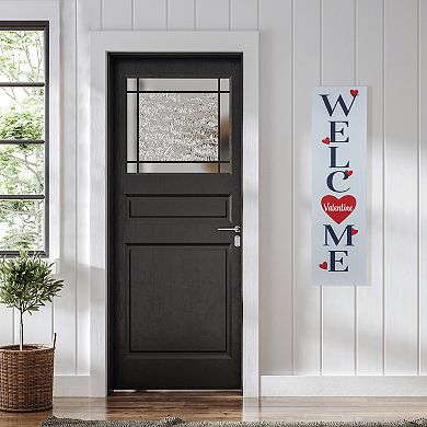 Northlight 38" Welcome Valentine's Day Wooden Porch Board Sign Decoration