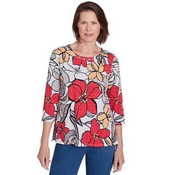 Women's Alfred Dunner Bold Floral Print Tee