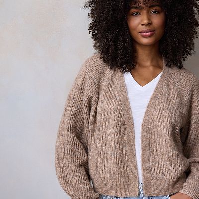 Women's LC Lauren Conrad Knit Shaker Stitch Open Cardigan