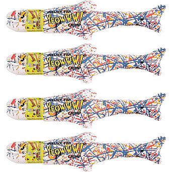 Yeowww! Catnip Pollock Fish 4 Pack Pure Leaf & Flowertop Cat And Kitten Toy