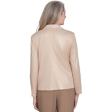 Women's Alfred Dunner Shimmer Faux Leather Jacket