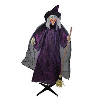 Northlight Lighted and Animated Witch Halloween Figure Decoration