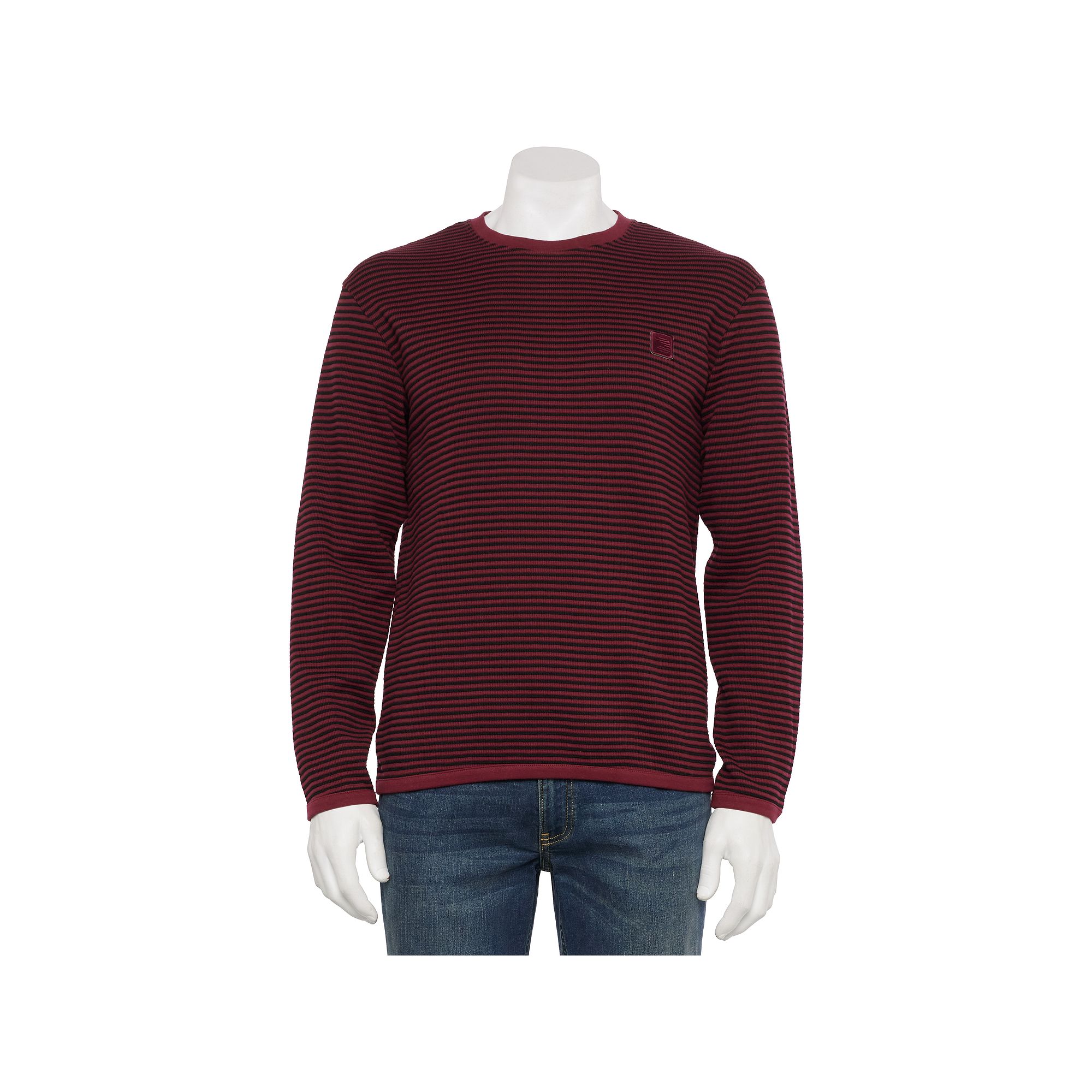 Mens Laguna Long Sleeve Waffle Knit Tee, Size: Small, Red