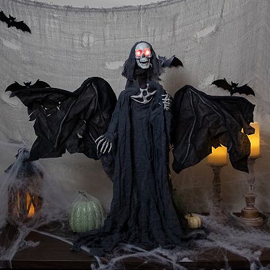 Northlight 50" LED Lighted and Animated Winged Grim Reaper Halloween Decoration