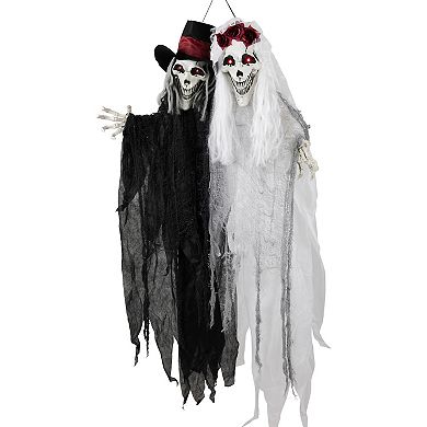 Northlight Lighted Vampire Couple With Sound Halloween Hanging Decor