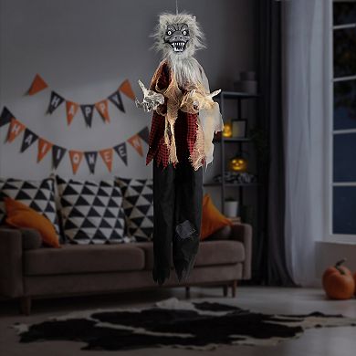 Northlight Animated Werewolf Halloween Hanging Decor