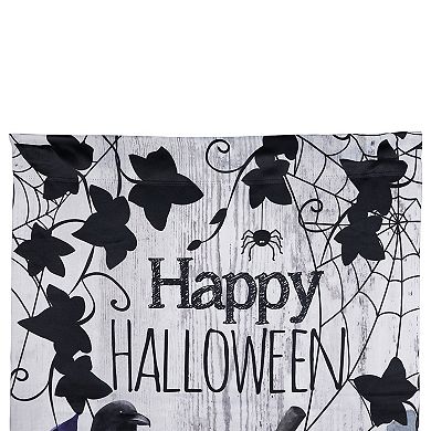 Northlight Pumpkins & Crow Happy Halloween Outdoor House Flag