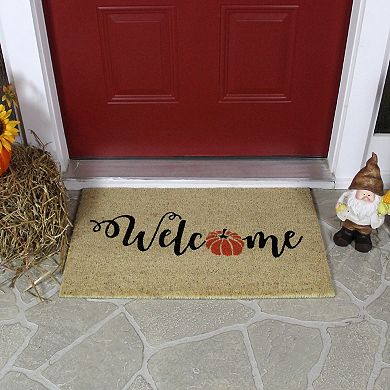 Northlight Pumpkin "Welcome" Doormat