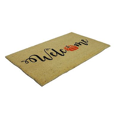 Northlight Pumpkin "Welcome" Doormat