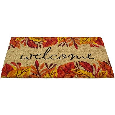 Northlight Fall Leaf "Welcome" Doormat