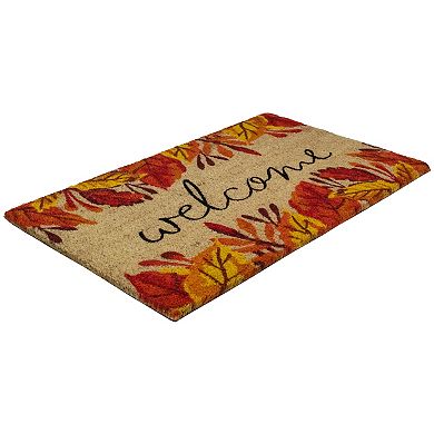 Northlight Fall Leaf "Welcome" Doormat