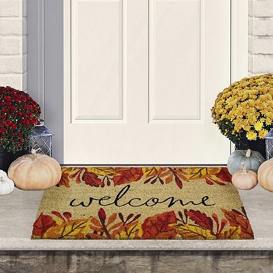 Northlight Fall Leaf "Welcome" Doormat