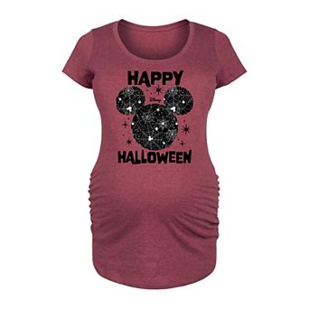 Disney's Mickey Mouse Maternity Happy Halloween Spider Web Graphic Tee
