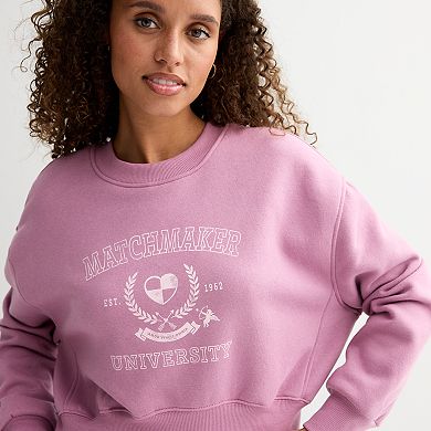 Juniors' SO® Oversized Cropped Sweatshirt