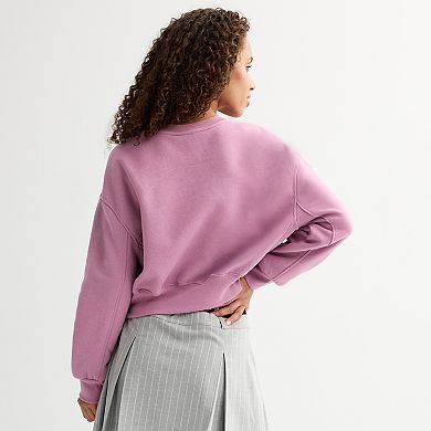 Juniors' SO® Oversized Cropped Sweatshirt