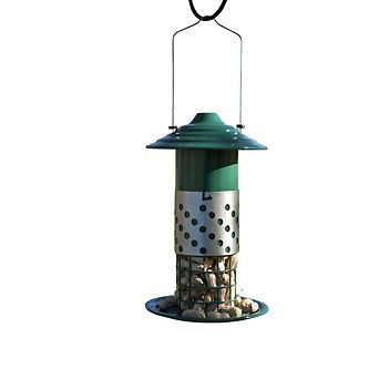 Woodlink Green/silver Combo Mealworm Suet Peanut Feeder (7.25" X 7.25" X 12")