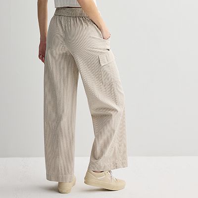 Juniors' SO® Mid Rise Pull-On Seersucker Pants