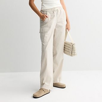 Juniors' SO® Mid Rise Pull-On Seersucker Pants