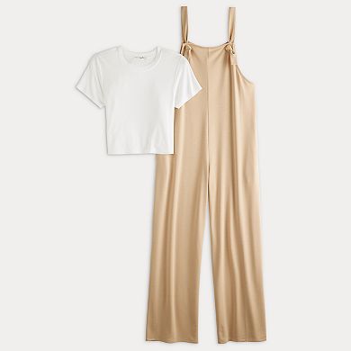 Live To Be Spoiled Wide Leg Jumpsuit with Tee