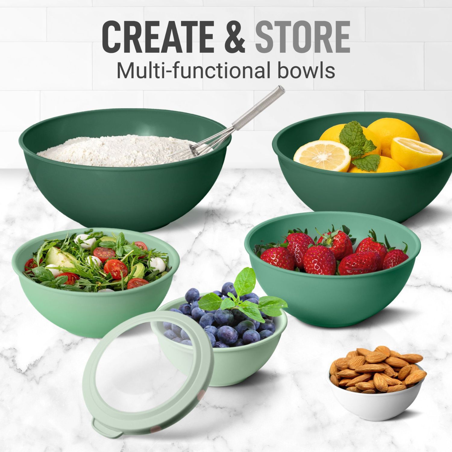 Zulay Kitchen Nesting Mixing Bowls - Thumbnail 2