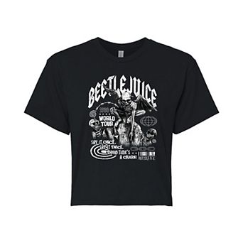 Juniors' Beetlejuice World Tour Cropped Tee