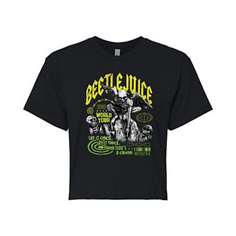 Juniors' Beetlejuice World Tour Cropped Tee
