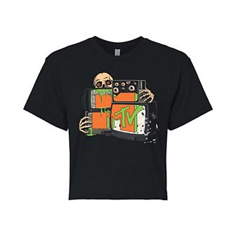 Juniors' MTV Static Halloween Cropped Tee