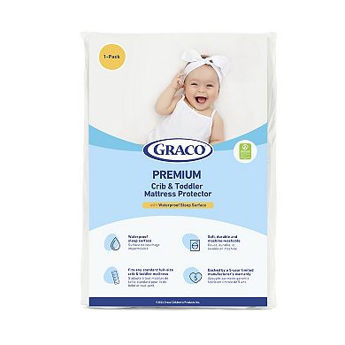 Graco Premium Waterproof Crib and Toddler Mattress Protector