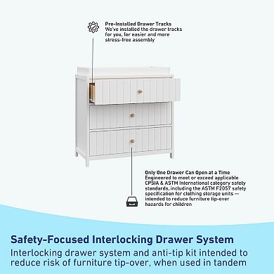 Graco Teddi 3 Drawer Chest with Changing Topper