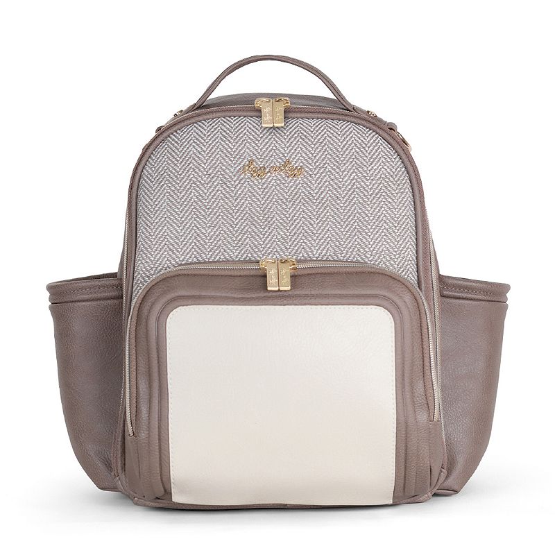 Itzy Ritzy Itzy Mini Plus Diaper Bag Backpack, White Latta