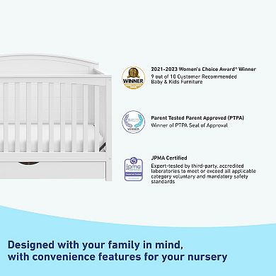 Graco Bellwood 5-in-1 Convertible Crib with Drawer