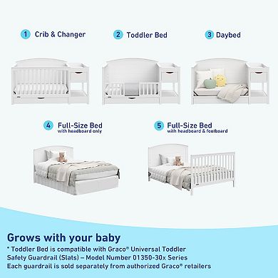 Graco Bellwood 5-in-1 Convertible Crib and Changer