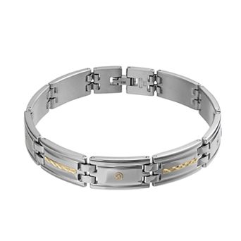 Kristen Kesho 14k Solid Gold in Stainless Steel Bracelet