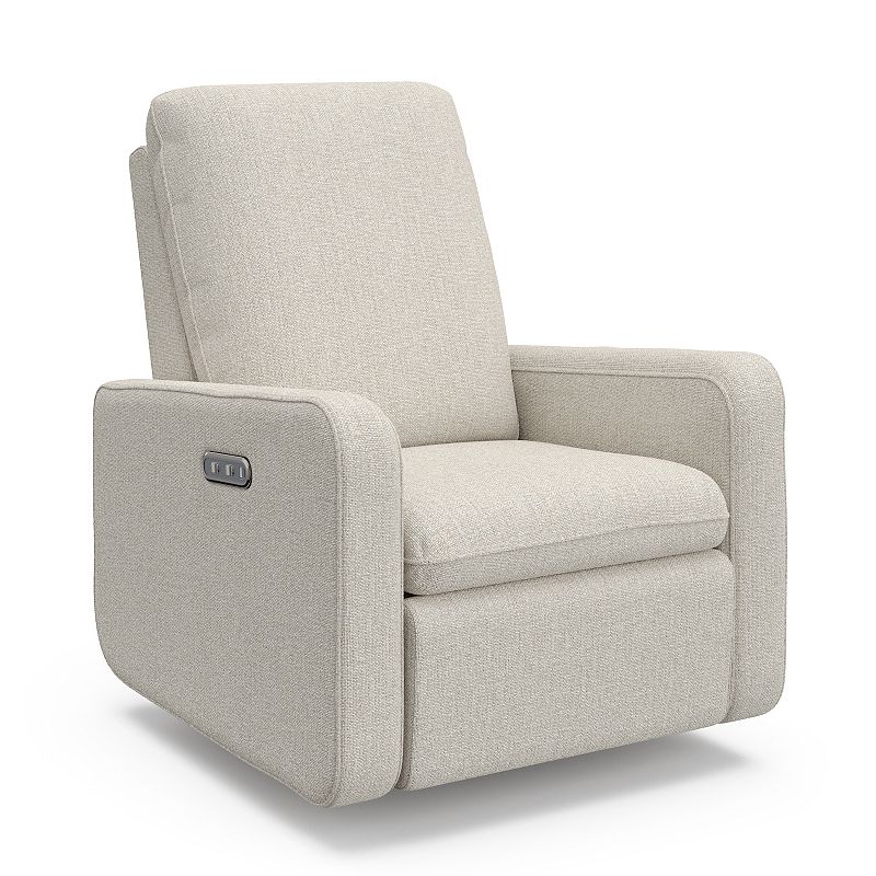Graco Teddi Power Recliner Swivel Glider with USB, Dune Basketweave
