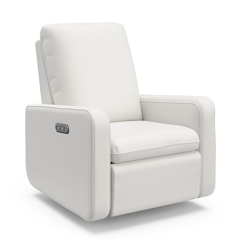 Graco Teddi Power Recliner Swivel Glider with USB, Ivory Basketweave