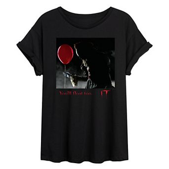 Juniors' IT You'll Float Too Oversized Tee