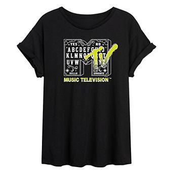 Juniors' MTV Ouija Board Oversized Tee