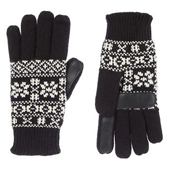 Women's isotoner Lined Water Repellant Fairisle Gloves