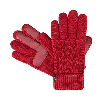 Women's isotoner Touchscreen Braid Knit Gloves
