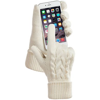 Women's isotoner Touchscreen Braid Knit Gloves