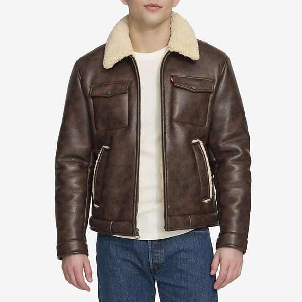 Men's Levi's® Faux Shearling Zip Trucker Jacket Men's Levi's® Faux Shearling Zip Trucker Jacket